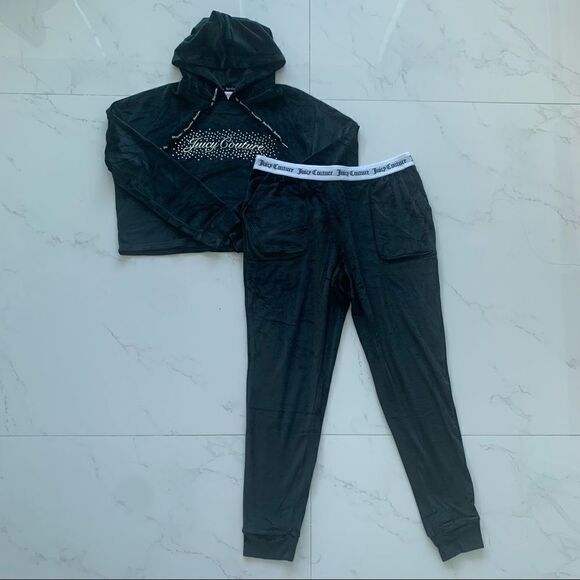 2-Piece Set Juicy Couture Velour Shine Embellished Sleep Set Tracksuit - Picture 7 of 8